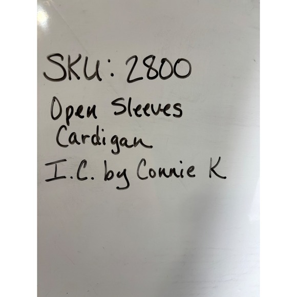 IC by Connie K Cardigan Women S Orange Textured Chevron Tie Open Sleeve - Picture 9 of 9